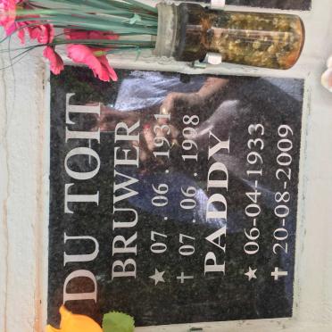 TOIT Bruwer, du 1931-1998 &amp; Paddy 1933-2009