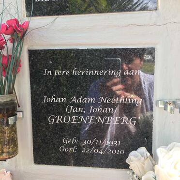 GROENENBERG Johan Adam Neethling 1931-2010