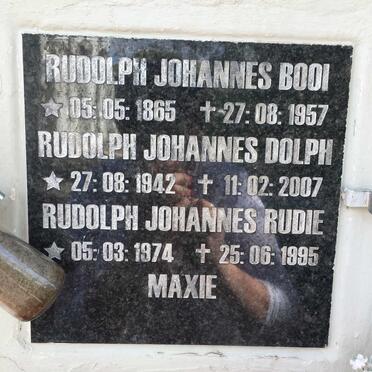 RUDOLPH Johannes Booi 1865-1957 :: RUDOLPH Johannes Dolph 1942-2007