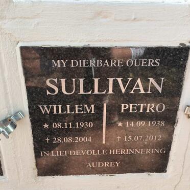 SULLIVAN Willem 1930-2004 &amp; Petro 1938-2012