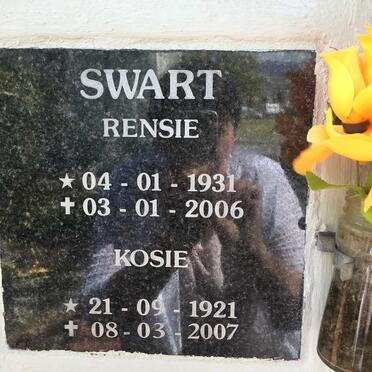 SWART Kosie 1921-2007 &amp; Rensie 1931-2006