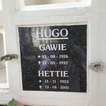 HUGO Gawie 1926-1997 &amp; Hettie 1925-2005