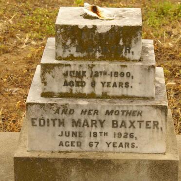 BAXTER Edith Mary -1926 :: BAXTER Edith P.D. -1890