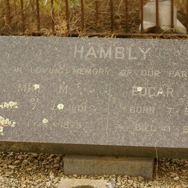 HAMBLY Edgar Emil 1888-1961 &amp; Mim M. 1901-1975