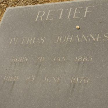 RETIEF Petrus Johannes 1885-1970