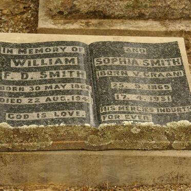 SMITH William F.D. 1864-194? &amp; Sophia V. GRAAN 1869-1951