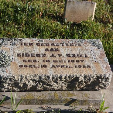 KRIEL Gideon J.F. 1887-1959