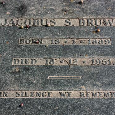 BRUWER Jacobus S. 1889-1951