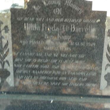BARRELL Hilda Freda nee KAMP -1949