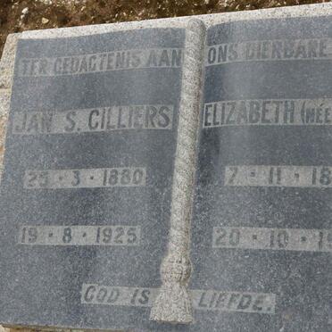 CILLIERS Jan S. 1880-1925 &amp; Elizabeth BOTHA 1878-1932