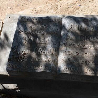 GRAAN Willem, van 1864-1941 &amp; Anna M.E. NEETLING 1868-1938