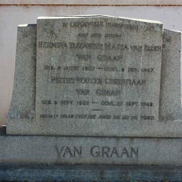 GRAAN Pieter Wouter Christiaan., van 1862-1948 &amp; Hermina Elizabeth Maria VAN EEDEN 1867-1947