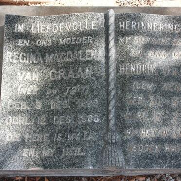 GRAAN Hendrik, van 1887-1952 &amp; Regina Magdalena DU TOIT 188?-1986