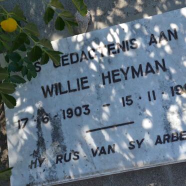 HEYMAN Willie 1903-1960