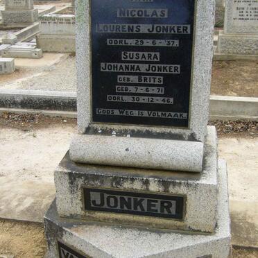 JONKER Nicolaas Lourens -1937 &amp; Susara Johanna BRITS 1871-1946