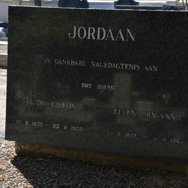 JORDAAN Jacob Gideon 1877-1956 &amp; Ellen Johanna 1877-194?