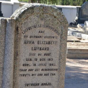 LOMBARD Anna Elizabeth nee DE BOD 1913-1943