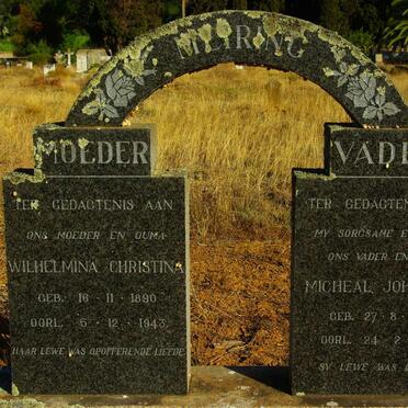 MEIRING Micheal Johannes 1886-1963 &amp; Wilhelmina Christina 1890-1943