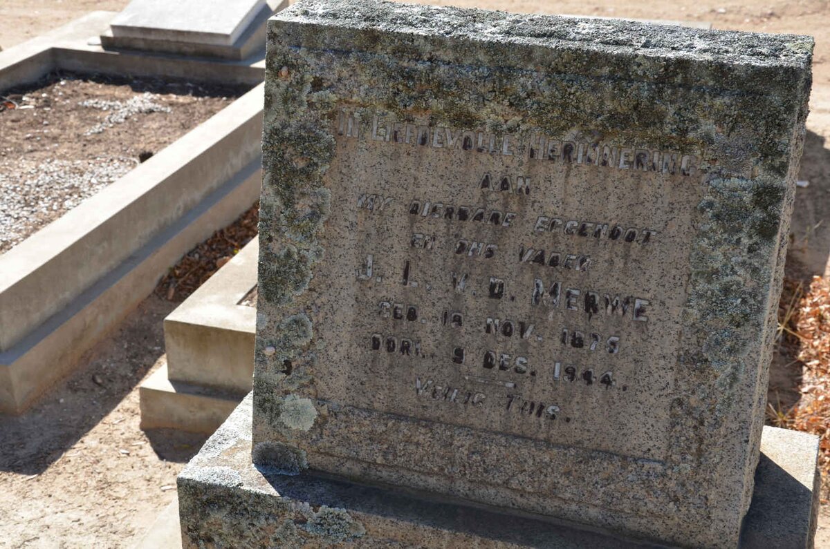 MERWE J.L., v.d. 1875-1944