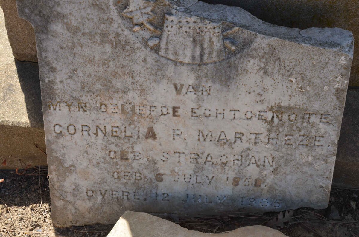 MARTHEZE Cornelia P. nee STRACHAN 1858-1905