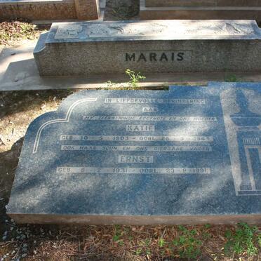 MARAIS Ernest 1931-1991 &amp; Katie 1903-1949