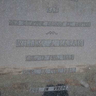 MARAIS Maria J. 1875-1953 :: MARAIS Pieter W. 1878-1945 :: MARAIS Willem J. 1887-1952