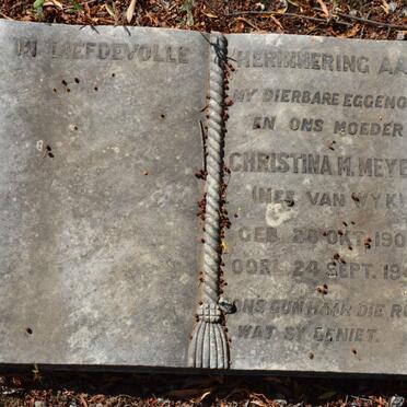 MEYER Pieter Christiaan Frederick 1901-1962 &amp; Christina M. VAN WYK 1902-1941