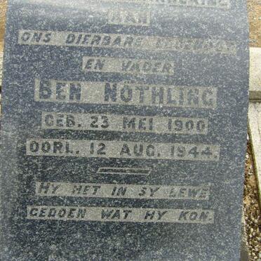 NÖTHLING Ben 1900-1944