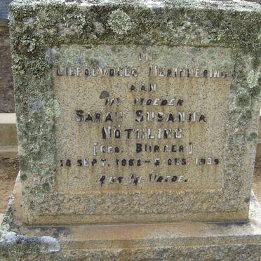 NÖTHLING Sarah Susanna nee BURGER 18?6-1939