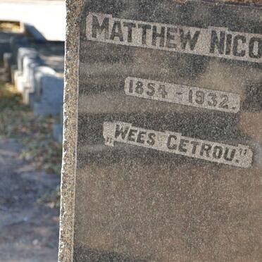 NICOL Matthew 1854-1932 &amp; Maria Elizabeth KLOPPERS 1856-1933