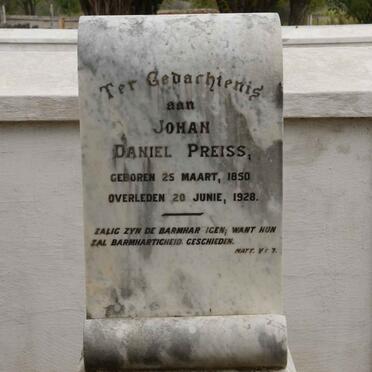 PREISS Johan Daniel 1850-1928 &amp; Johanna Sophia 1856-1938