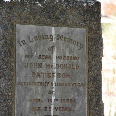 PATERSON John McDonald -1930