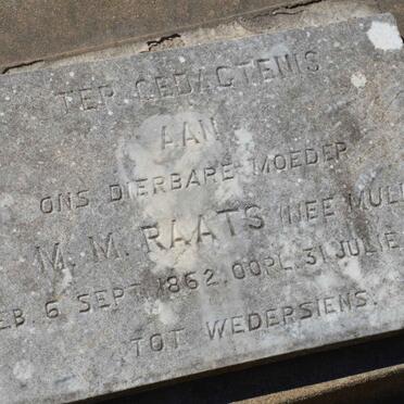 RAATS M.M. nee MULLER 1862-1928