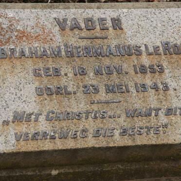 ROUX Abraham Hermanus, le 1853-1943