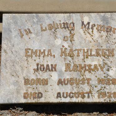 RAMSAY Emma Kathleen Joan 1928-1928