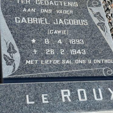 ROUX Gabriël Jacobus, le 1893-1943