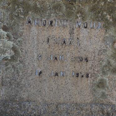 ROUX Andrew 1908-1938