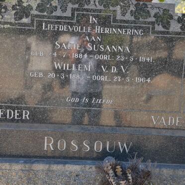ROSSOUW Willem v.d.V. 1883-1964 &amp; Sarie Susanna 1884-1941 :: ROSSOUW Zacharia 1917-2003