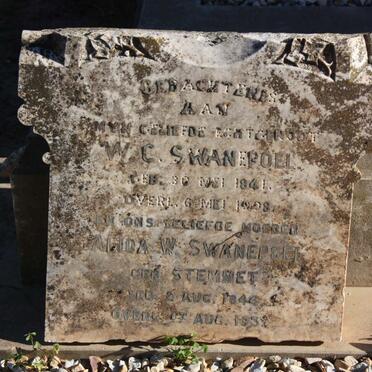 SWANEPOEL W.C. 1841-1908 &amp; Alida W. STEMMET 1844-1932