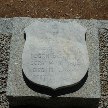 SMITH Sophia C., CAMERON nee BESTER 18?4-1983