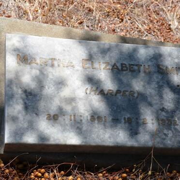 SMITH Martha Elizabeth nee HARPER 1861-1932