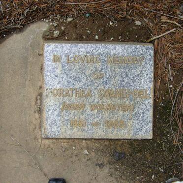 SWANEPOEL Dorothea nee WOLHUTER 1881-1963