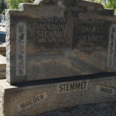 STEMMET Jakobus Daniel 1870-1948 &amp; Adriana Jacomina MARAIS 1873-1938