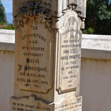 SWANEPOEL Sarel F. 1855-1909 &amp; Anna Cecelia Maria FOUCHÉ 1858-1915