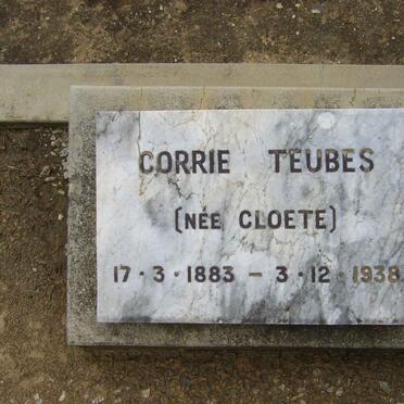 TEUBES Corrie nee CLOETE 1883-1938
