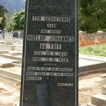 TOIT Roelof Johannes, du 1879-1938