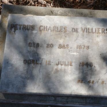 VILLIERS Petrus Charles, de 1878-1948