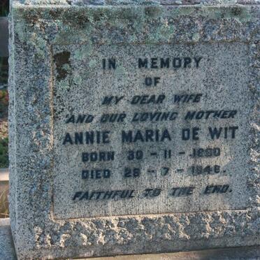 WIT Annie Maria, de 1880-1946