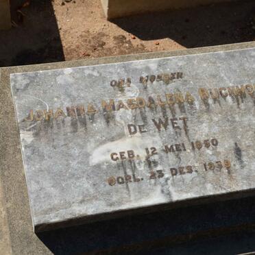 WET Johanna Magdalena Buchholz, de 1850-1939