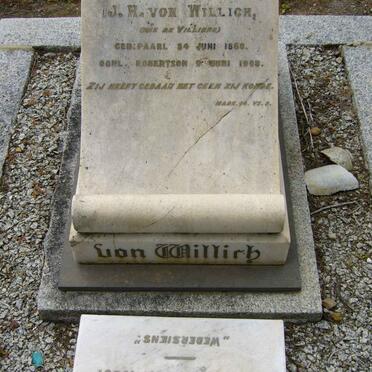 WILLICH Elizabeth J.H., von nee DE VILLLIERS 1860-1908 :: DU TOIT Paul Fouche 1934-1936